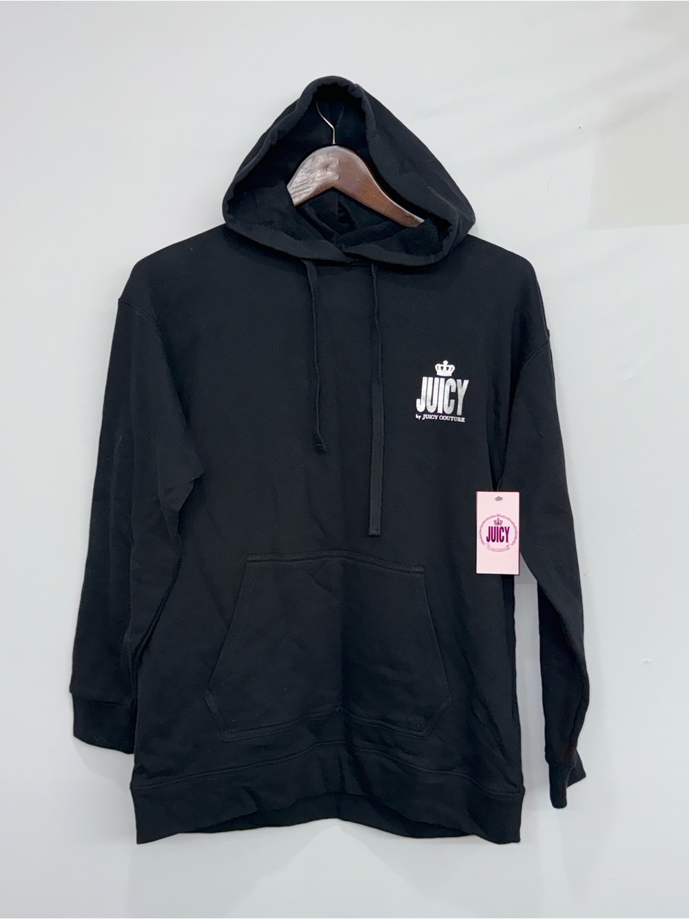 Juicy Couture Hoodie Women’s  Small Black  With Kangaroo Pocket New With Tag $55